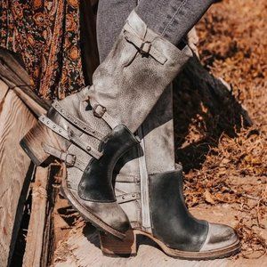 NEW Freebird stone (grey) CLAYTON boot — women’s size 11